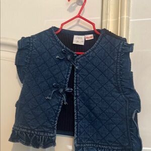 Zara Kids Blue Quilted Vest